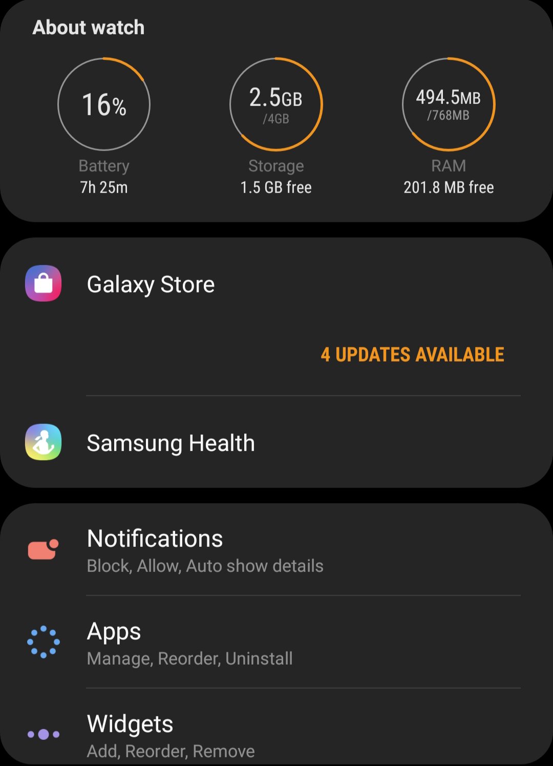 WhatsApp on Galaxy Watch Active