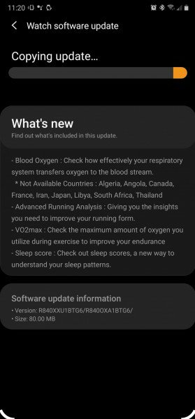 First Galaxy Watch 3 Update