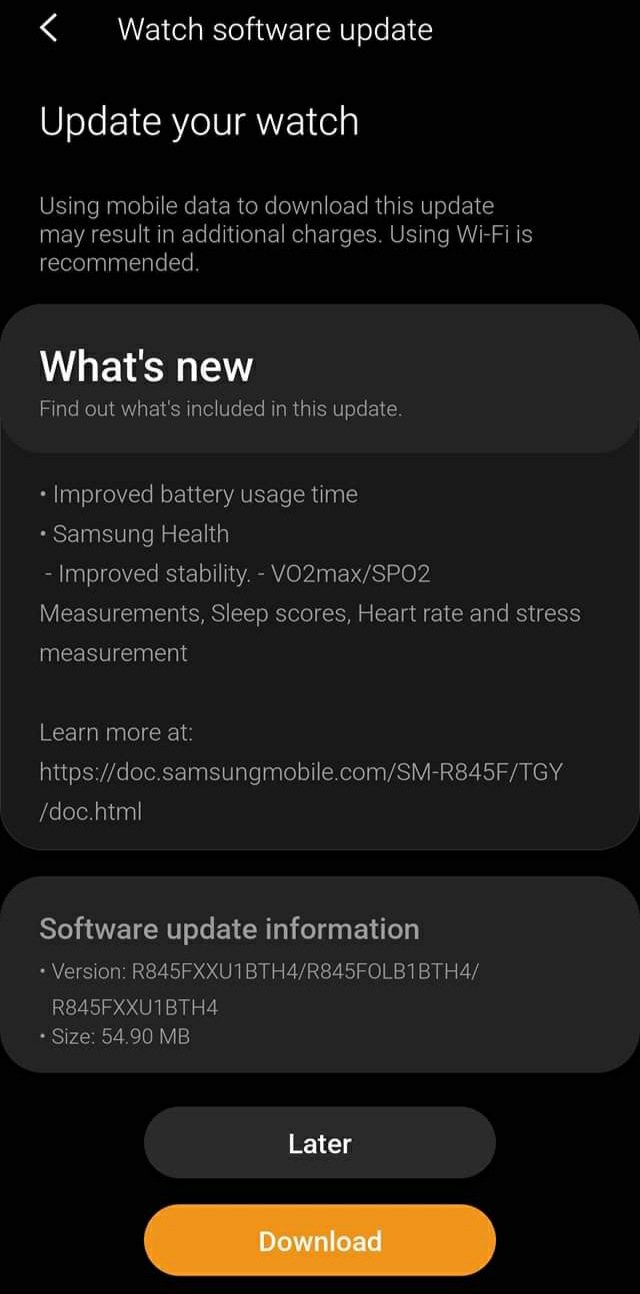 Major Galaxy Watch 3 Update