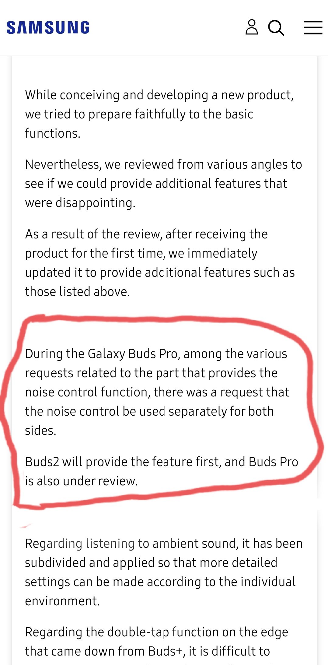 Galaxy Buds Pro Upcoming Function