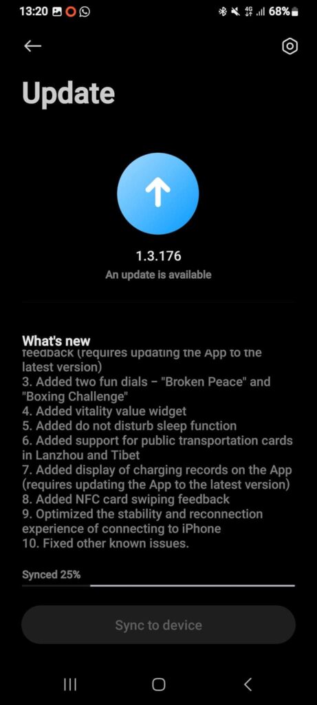 Xiaomi Band 8 First Update