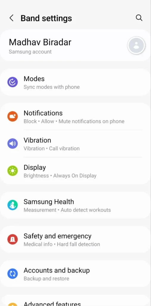 Galaxy Fit 3 Notifications
